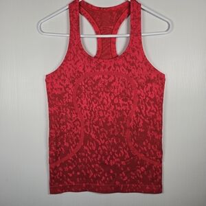 NWOT Lululemon Swiftly Tech Racerback Tank Top 2.0 Camo Red Rock/Flare Size 6